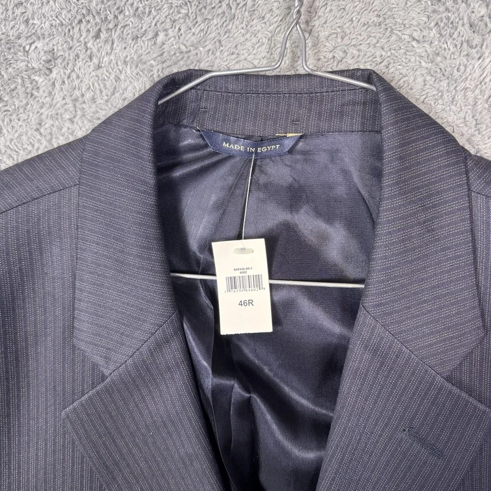 Banana Republic Blazer Mens 46R Suit Jacket Sport Coat Pinstripe Navy New w/ Tag